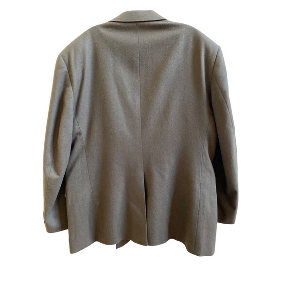 Haggar Mens Olive Green Wool Blazer Gentlemans Fit Size 46R - Picture 2 of 5